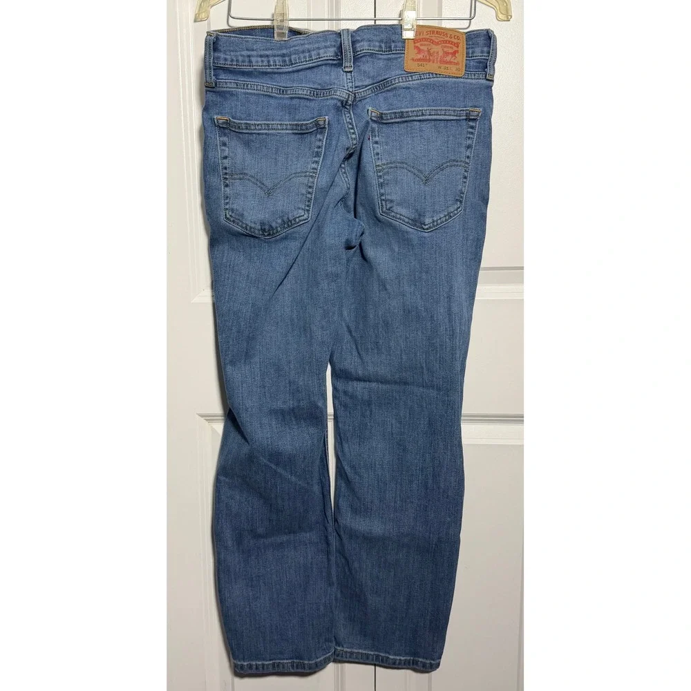 Levis 541 Athletic Taper Mens Blue Denim Jeans 31x30 Medium Wash 18181-0014